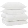 vidaXL Duvet d'hiver avec oreiller 3 pcs Blanc Microfibre