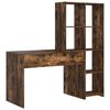 vidaXL Bureau Ch&ecirc;ne fum&eacute; 138,5 x 55 x 143 cm Bois d'ing&eacute;nierie