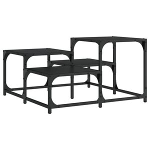 vidaXL Table basse noir 68x68x40 cm bois d'ing&eacute;nierie