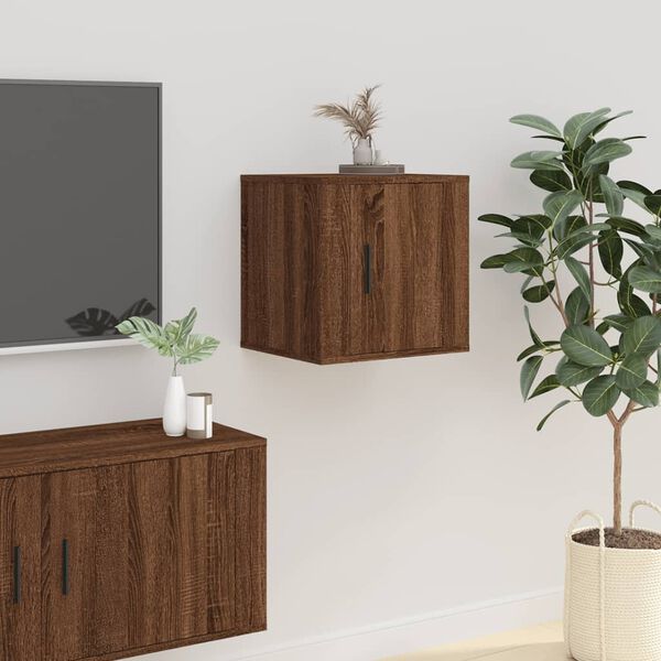 vidaXL Meubles TV muraux 2 pcs Ch&ecirc;ne marron 40x34,5x40 cm