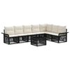 vidaXL Ensemble de canap&eacute; de jardin 8 pc Noir polyrotin