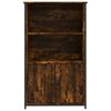 vidaXL Buffet haut ch&ecirc;ne fum&eacute; 62x32x103,5 cm bois d'ing&eacute;nierie