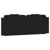 vidaXL Coussin de t&ecirc;te de lit Viana noir 152 cm similicuir