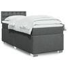 vidaXL Sommier &agrave; lattes de lit avec matelas Gris fonc&eacute; 80x200 cm Tissu
