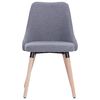 vidaXL Chaises &agrave; manger lot de 2 gris clair tissu