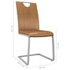 vidaXL Chaises &agrave; manger lot de 4 marron similicuir