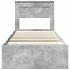 vidaXL Cadre de lit Gris b&eacute;ton 100 x 200 cm Bois Ing&eacute;nierie