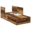 vidaXL Cadre de lit avec rangement avec porte Bois Ancien 80 x 200 cm