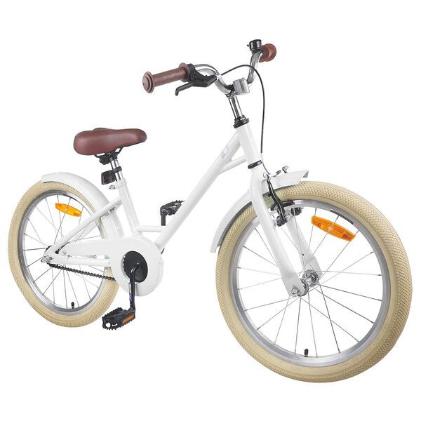 vidaXL V&eacute;lo pour Enfants 18 Pouces pour les 5-7 ans Blanc