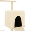 vidaXL Arbre à chat avec griffoirs en sisal crème 130,5 cm