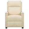 vidaXL Fauteuil inclinable Cr&egrave;me Similicuir