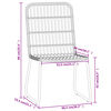 vidaXL Ensemble &agrave; manger de jardin 7 pcs Noir