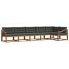 vidaXL Ensemble de canap&eacute;s d'ext&eacute;rieur 6 pc Naturel et Anthracite