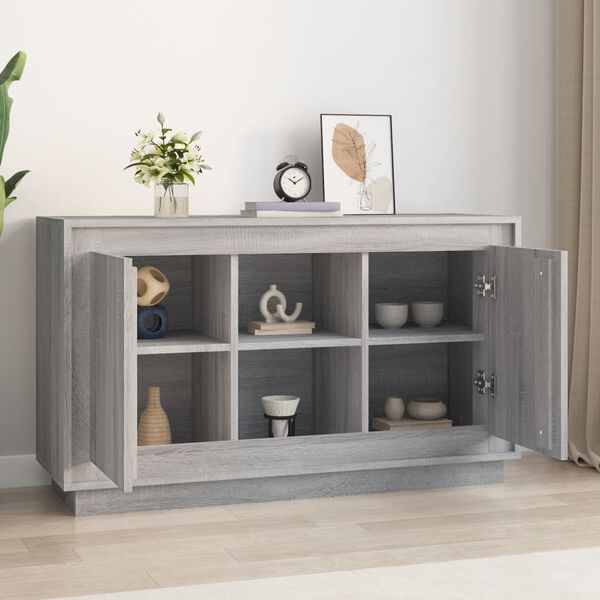 vidaXL Buffet sonoma gris 102x35x60 cm bois d'ing&eacute;nierie