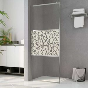 vidaXL Paroi de douche &agrave; l'italienne &agrave; verre ESG pierre 90x195 cm
