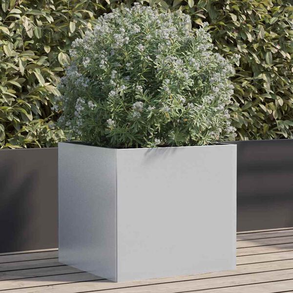 vidaXL Jardini&egrave;re argent&eacute; 42x40x39 cm acier galvanis&eacute;