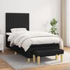 vidaXL Sommier &agrave; lattes de lit et matelas Noir 80x200 cm Tissu