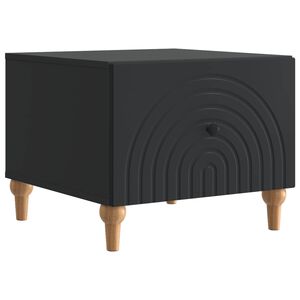 vidaXL Table basse avec tiroir Noir 49 x 50 x 40 cm Bois d'ing&eacute;nierie