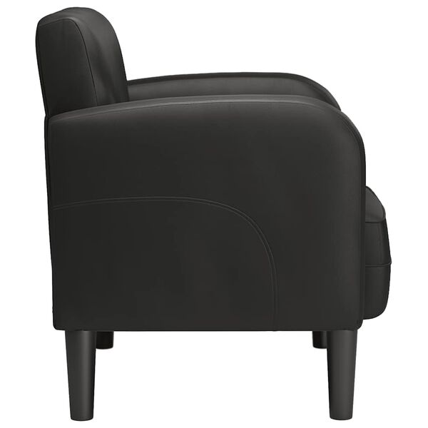 vidaXL Chaise de canapé avec accoudoirs noir 54 cm similicuir