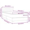 vidaXL Sommier &agrave; lattes de lit avec matelas et LED noir 100x210 cm velours