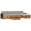 vidaXL Ensemble de canap&eacute;s d'ext&eacute;rieur 6 pc Naturel et gris clair