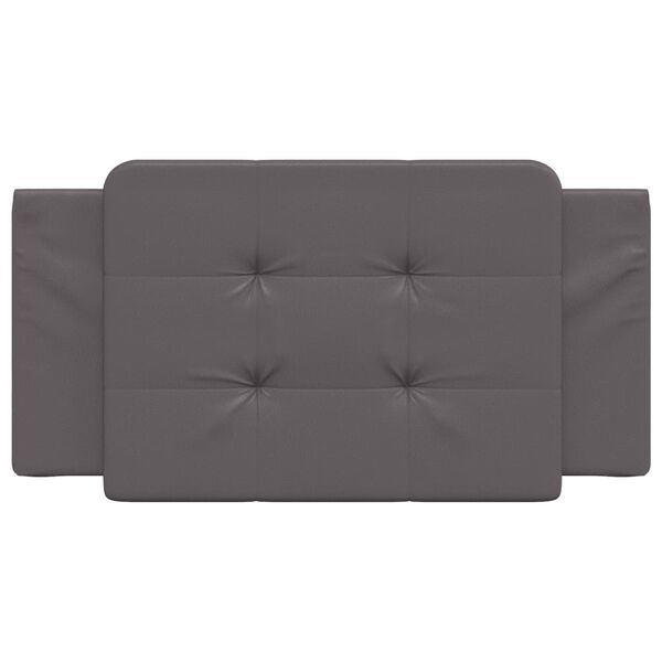 vidaXL Coussin de tête de lit Zadar gris 100 cm similicuir