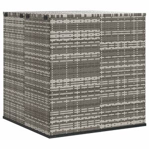 vidaXL Bo&icirc;te &agrave; coussins de jardin R&eacute;sine tress&eacute;e 100x97,5x104 cm Gris