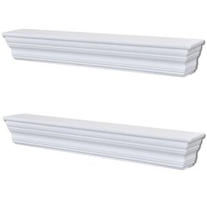 vidaXL &Eacute;tag&egrave;res murales Aaliyah 2 pcs Blanc