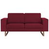 vidaXL Canap&eacute; &agrave; 2 places Tissu Rouge bordeaux