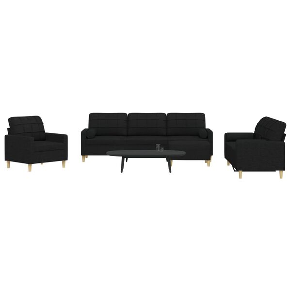 vidaXL Ensemble de canap&eacute;s 4 pcs repose-pied et coussins d&eacute;coratifs