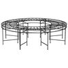 vidaXL Banc circulaire tour d'arbre &Oslash;160 cm Noir Acier