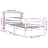 vidaXL Cadre de lit avec t&ecirc;te de lit sans matelas 100x200 cm