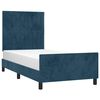 vidaXL Cadre de lit sans matelas bleu fonc&eacute; 90x190 cm velours