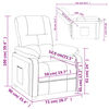 vidaXL Fauteuil inclinable Gris clair Tissu