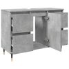 vidaXL Armoire salle de bain gris béton 80x33x60cm bois d'ingénierie