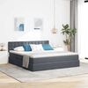 vidaXL Lit de Rangement avec matelas Gris fonc&eacute; 180 x 200 cm Velours