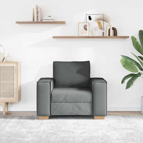 vidaXL Canap&eacute; Fauteuil Gris Fonc&eacute; 100x78x84 cm Tissu