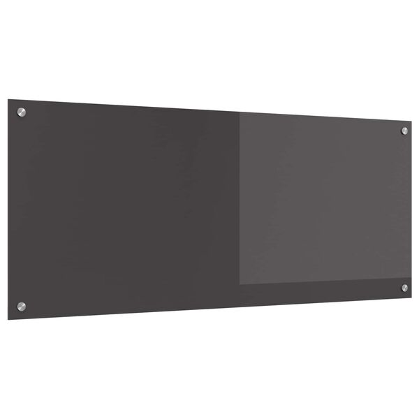 vidaXL Protection de cuisine Gris foncé 120 x 50 x 0,6 cm verre trempé