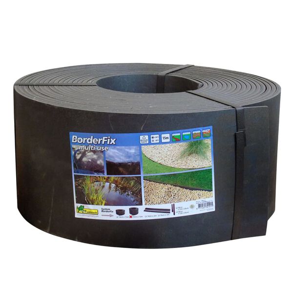 Ubbink Bordure de jardin 19 cm x 15 m 7 mm Noir