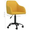 vidaXL Chaises pivotantes &agrave; manger lot de 2 jaune velours