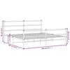 vidaXL Cadre de lit m&eacute;tal sans matelas avec pied de lit noir 200x200cm