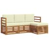 vidaXL Ensemble de canap&eacute;s d'ext&eacute;rieur 4 pc Naturel et Cr&egrave;me