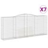 vidaXL Paniers &agrave; gabions arqu&eacute;s 7 pcs 400x50x160/180 cm fer galvanis&eacute;