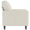 vidaXL Fauteuil Cr&egrave;me 60 cm Velours