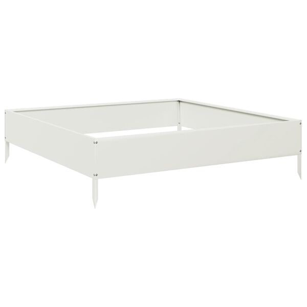 vidaXL Lit sur&eacute;lev&eacute; de jardin blanc 100x100x26 cm acier