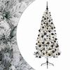 vidaXL Sapin de No&euml;l artificiel avec boules 210 cm 300 LED Blanc chaud