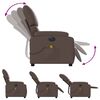 vidaXL Fauteuil de massage inclinable &eacute;lectrique marron similicuir