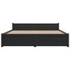 vidaXL Cadre de lit sans matelas noir bois massif 140x190 cm