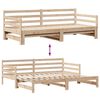 vidaXL Lit de jour avec gigogne et tiroirs sans matelas 90x190 cm