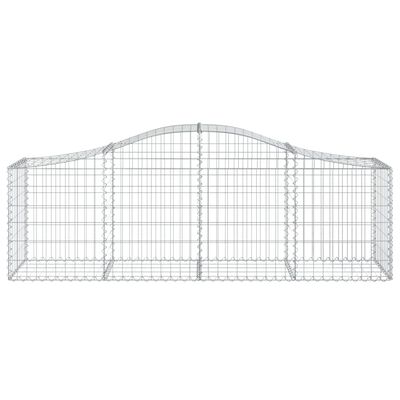 vidaXL Paniers à gabions arqués 9 pcs 200x50x60/80 cm Fer galvanisé